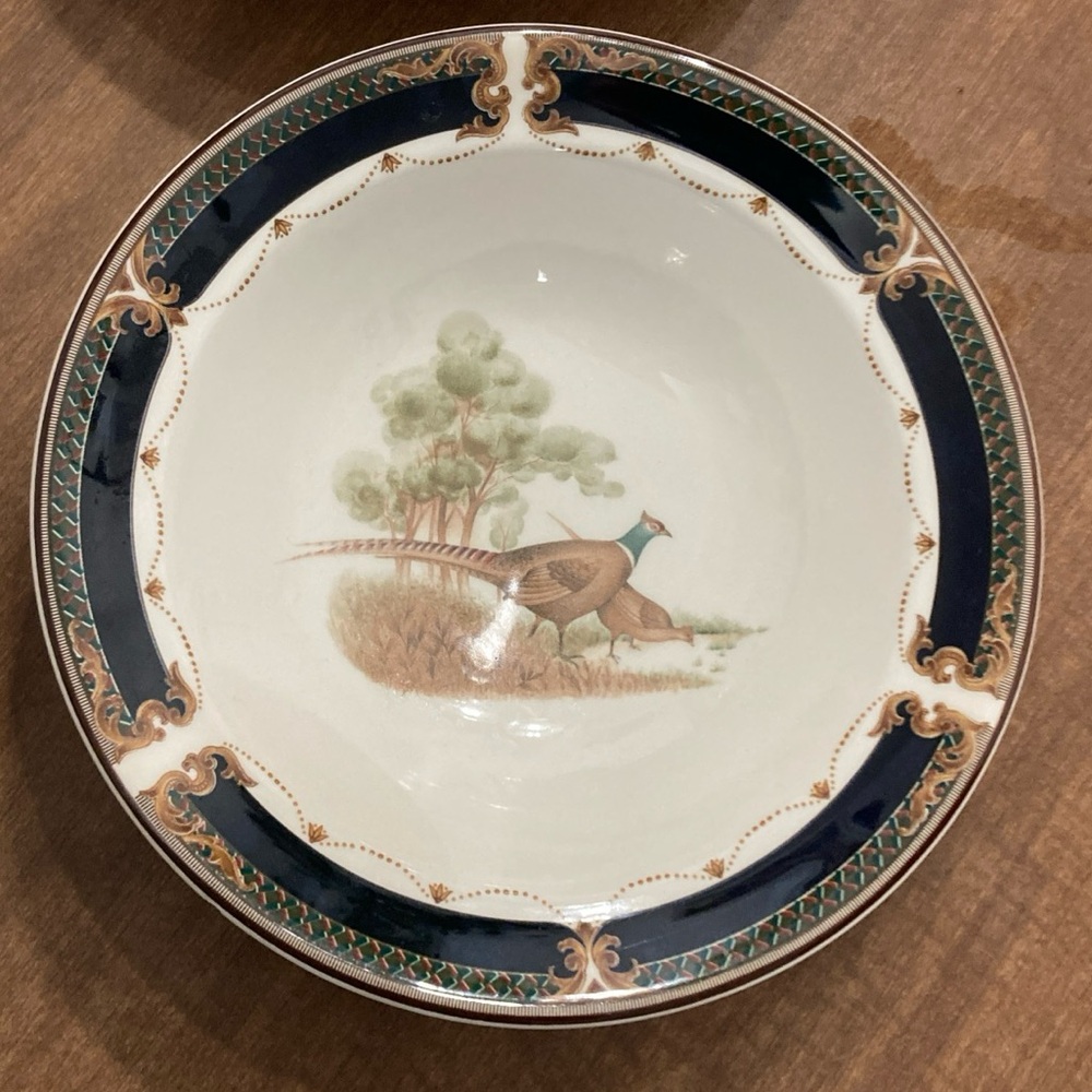 4 Keltcraft Noritake Tranquil Glen 9188 Soup Bowls Set of 4: 7-Inch Pheasant